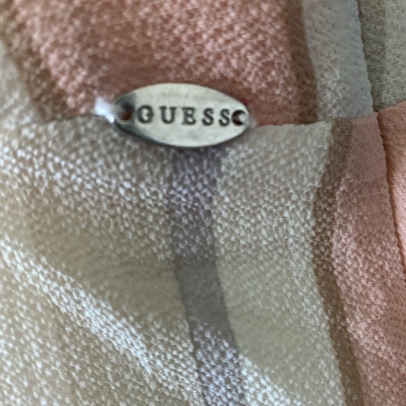 GUESS “Paloma” Romper NEW Pastel Stripe Pink Pearl - Picture 4 of 7